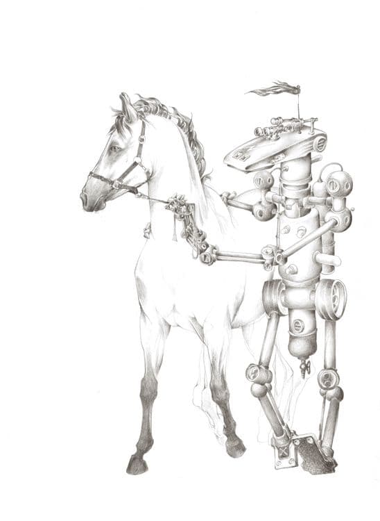 Робот и лощадь